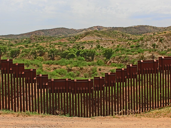 A view of the Arizona-Mexico border