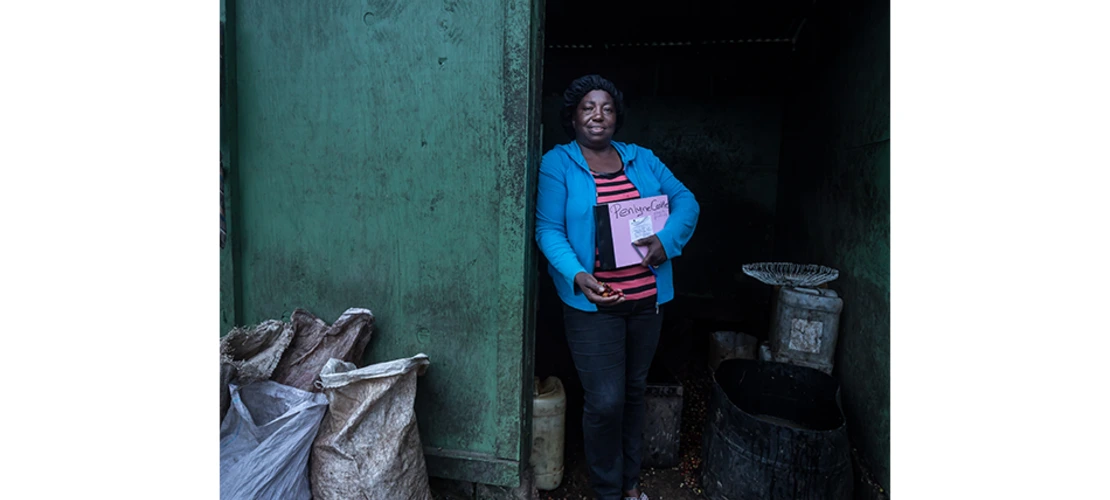 woman standing in doorway