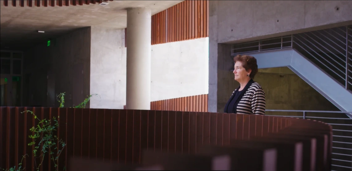 woman standing in building