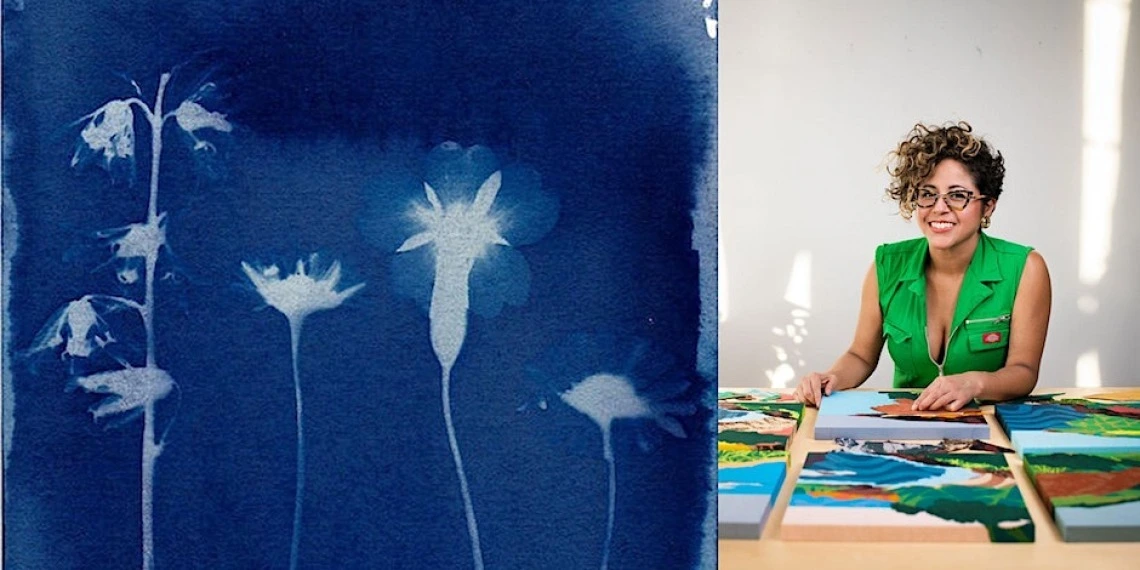 Favianna Rodriguez and pressed flowers