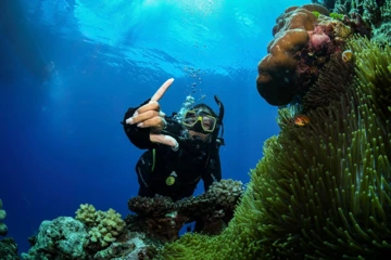 A photo of Angelina Scuba Diving!