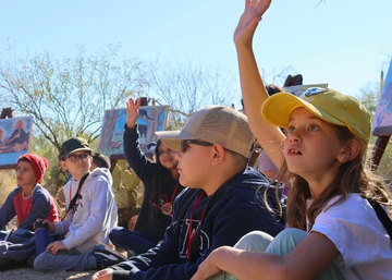 Camp Cooper students outside