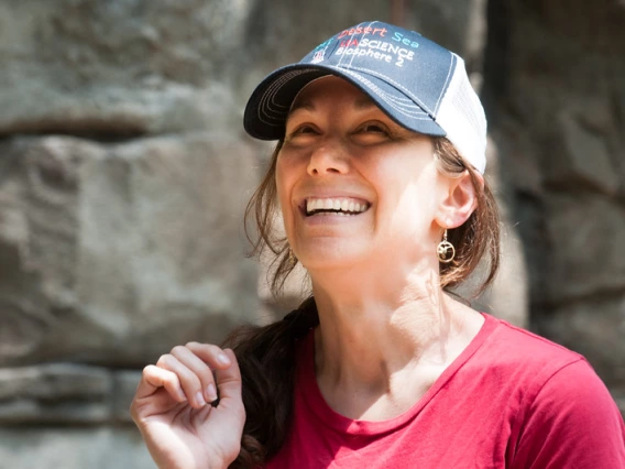 woman smiling at Biosphere 2