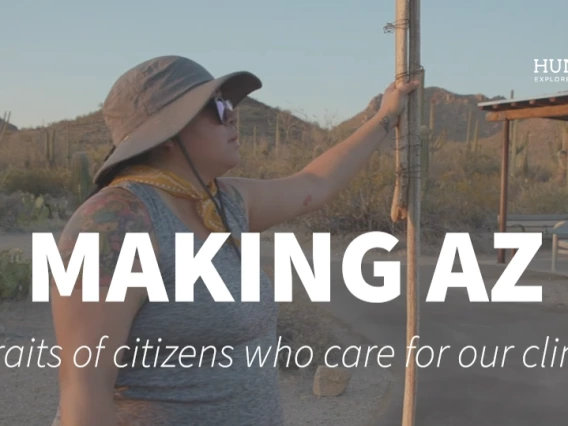 Making Arizona on Sonoran Desert background