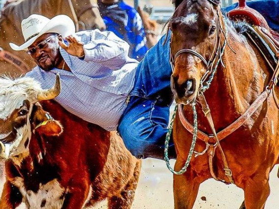 Man in a rodeo competition