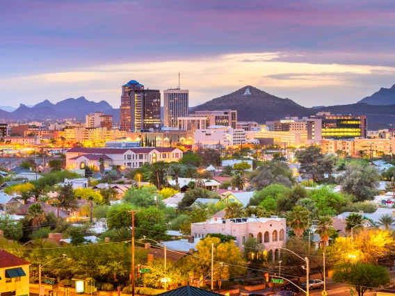 Tucson at sunset