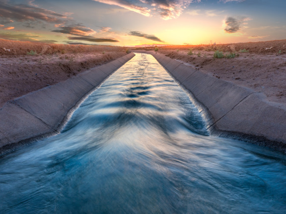 Irrigation canal in Arizona