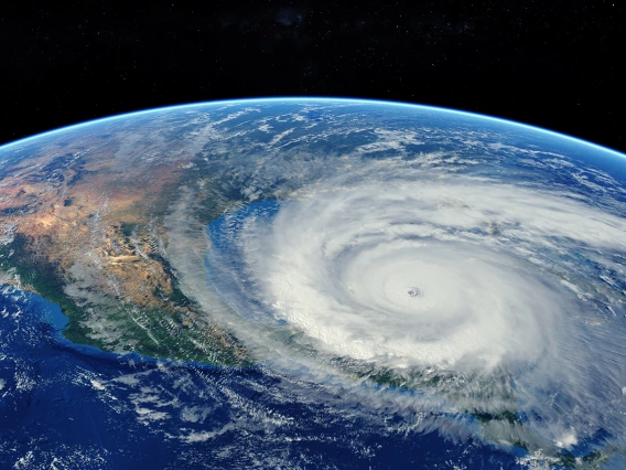 Satellite image of hurricane