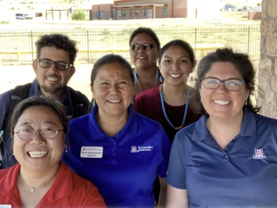 Lucy Li and team members at a tribal food safety training session.