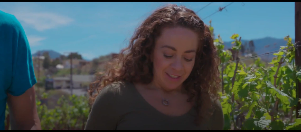 woman in field walking