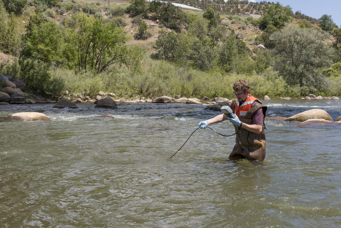 Water monitoring taken in the Animas River near Durango, CO