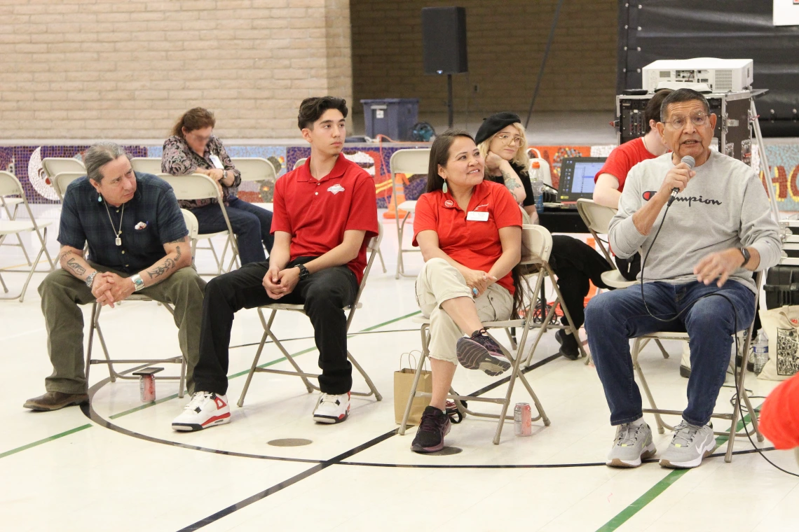 Panelists discuss water access at the "Reflection of Life" screening.