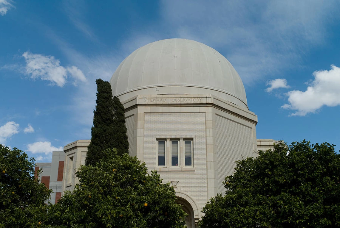 Steward Observatory under blue sky