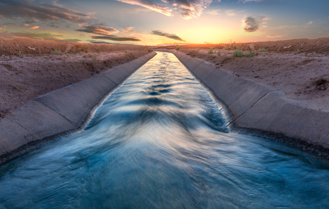 Irrigation canal in Arizona