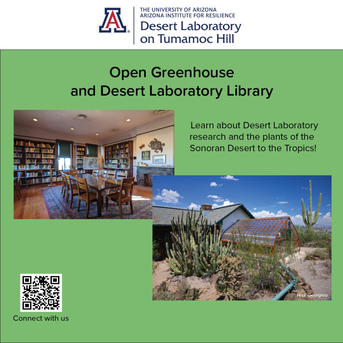 Open Greenhouse and Desert Laboratory graphic