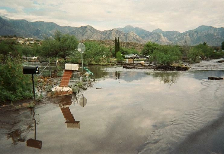 Flooding near the Catalina Foothills.