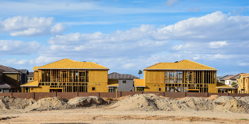 New houses being built for a development