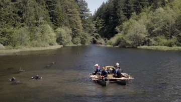 Rafting on a river