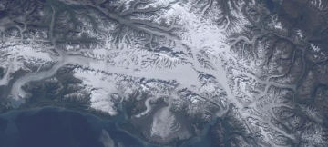 Satellite image of glacier