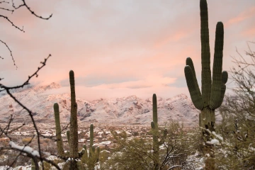 Tucson with snowy dusting